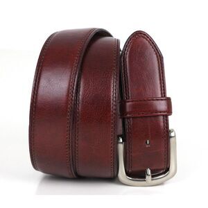 IZOD BROWN GENUINE LEATHER 1 3/8"Wd STITCH CASUAL DRESS MEN'S BELT Sz 38/95 (B86